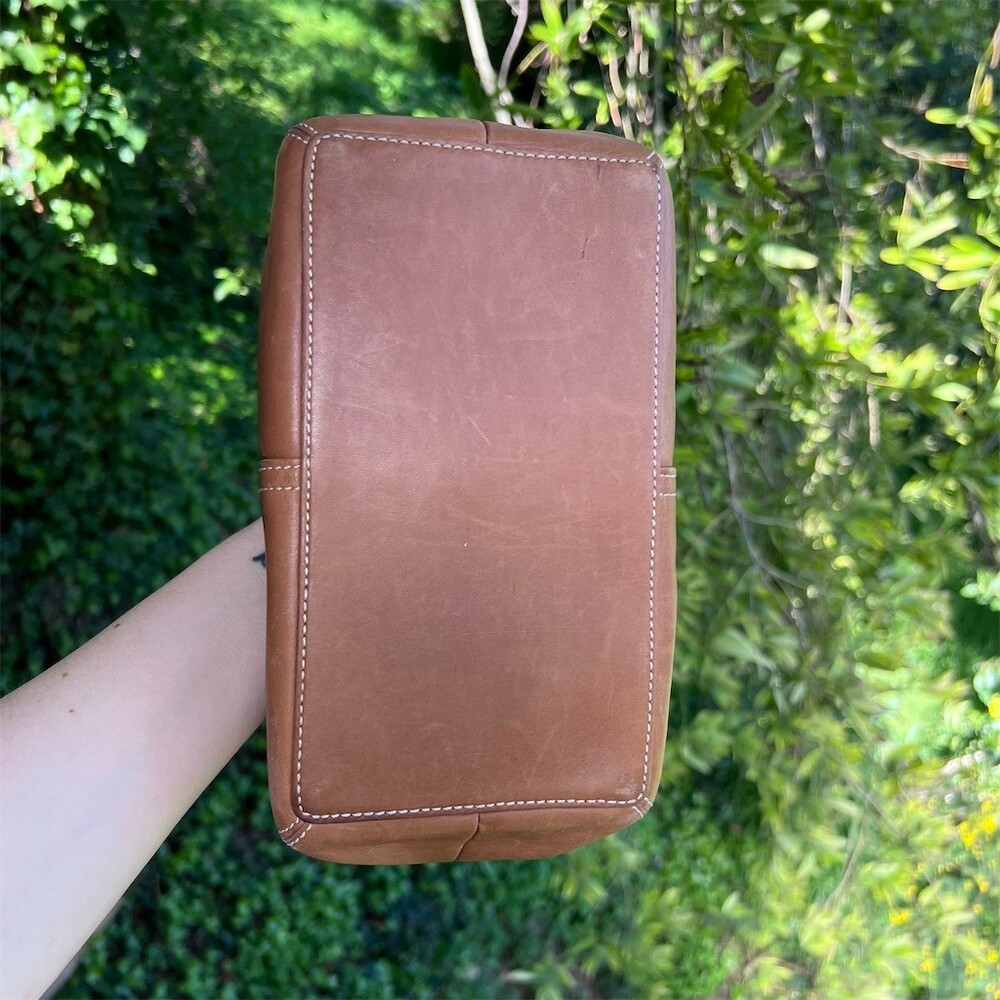 COACH Vintage Y2K British Tan Ergo Hobo Shoulder Bag Silver Hardware AUTHENTIC - Picture 4 of 13